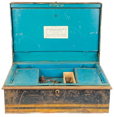 Lot 147 - An Indian steel cash box, early 20th century.
