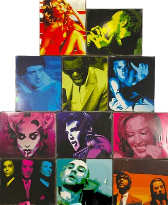 Lot 340 - Music and Pop icon wall art.