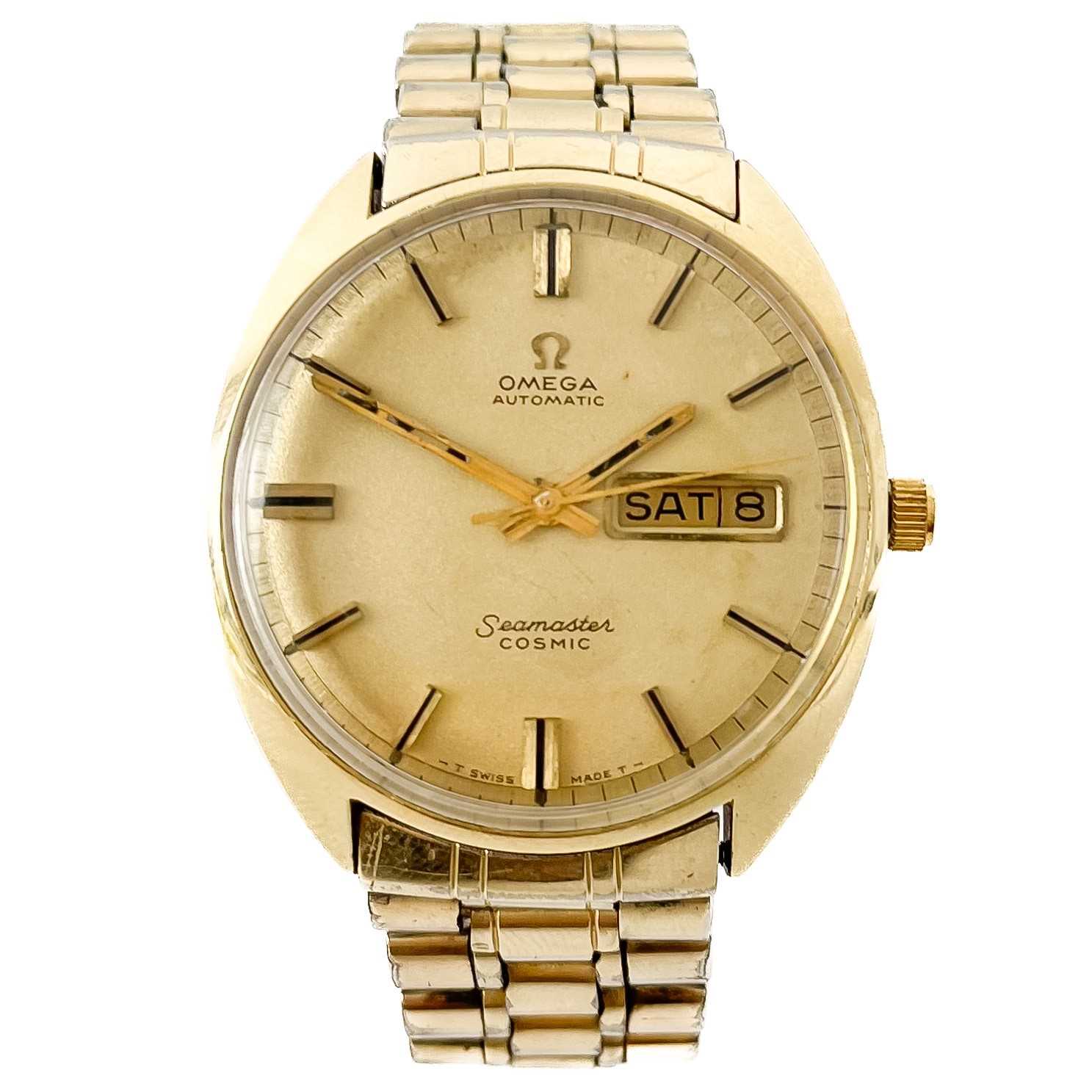 Lot 195 Omega An Omega Seamaster Cosmic gold plated