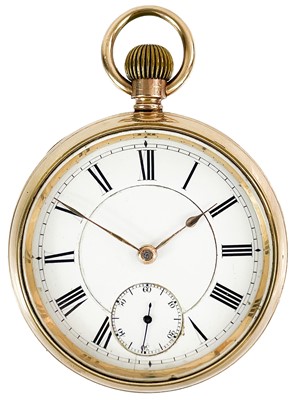 Lot 56 - A Waltham gold-plated crown wind pocket watch.