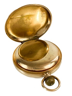 Lot 56 - A Waltham gold-plated crown wind pocket watch.