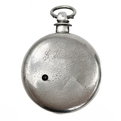 Lot 63 - A 19th-century silver fusee key wind pocket watch for spares or repairs.