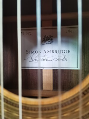 Lot 172 - 1991 Simon Ambridge Classical Guitar.