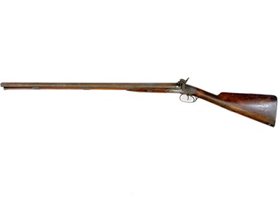 Lot 302 - A percussion double barrelled sporting shotgun by Wm Murdoch.