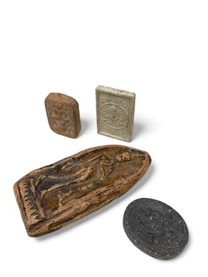 Lot 498 - A Thai Pong Roop Muean pottery amulet.
