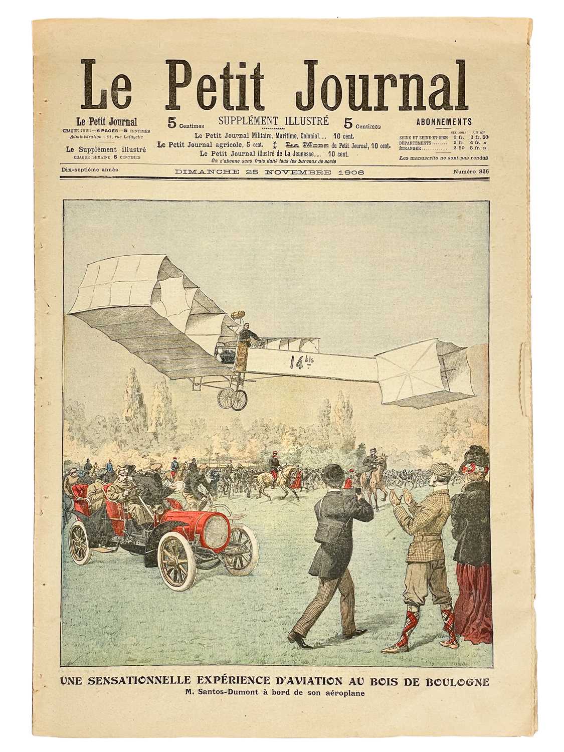 Lot 356 - Le Petit Journal Illustrated Supplement, November 1906