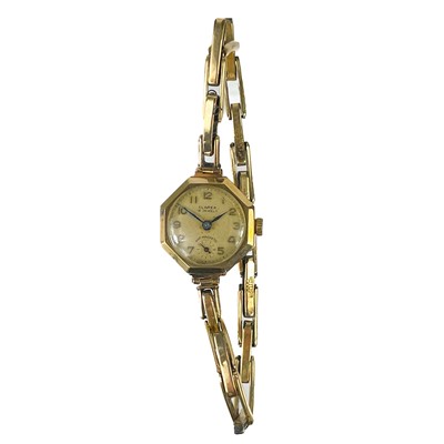 Lot 110 - Two 9ct gold-cased lady's manual wind wristwatches.