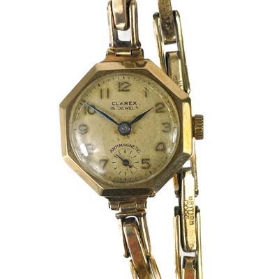 Lot 110 - Two 9ct gold-cased lady's manual wind wristwatches.