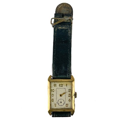 Lot 108 - A 1920s Art Deco 9ct cased gentleman's manual wind wristwatch and a lady's 9ct bracelet wristwatch.