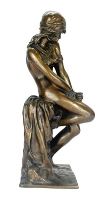 Lot 5 - An early 20th century bronze figure of Angelica chained to the rock.