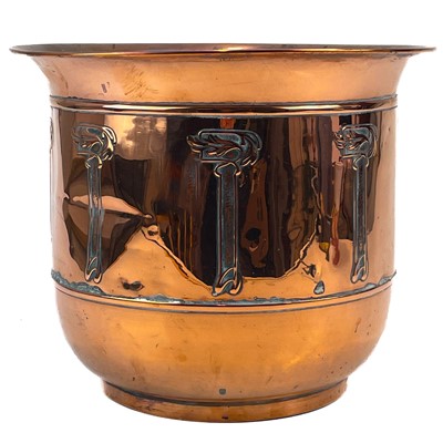 Lot 56 - An Art Nouveau copper jardiniere by Beldray.