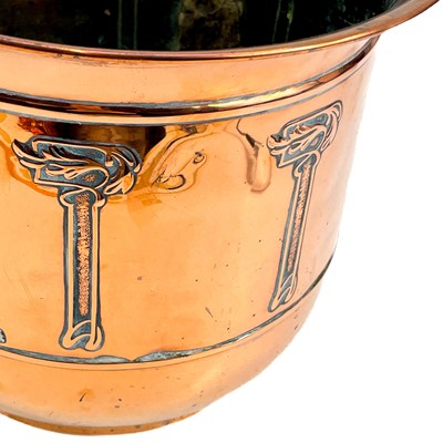 Lot 56 - An Art Nouveau copper jardiniere by Beldray.