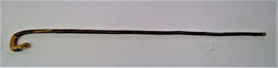 Lot 68 - A 1930s Welsh shepherd's crook, with carved...