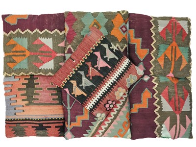 Lot 62 - Seven assorted cushions.