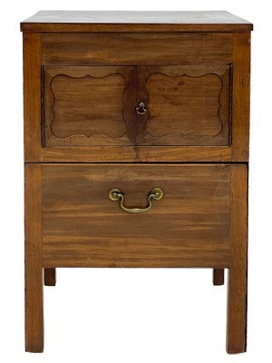 Lot 673 - A George III mahogany nightstand.