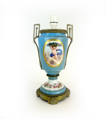 Lot 170 - A Paris porcelain lamp base.
