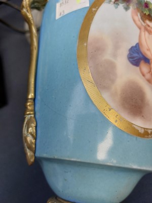 Lot 170 - A Paris porcelain lamp base.