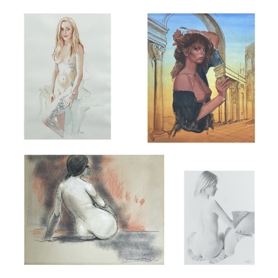 Lot 208 - Four studies of the female form