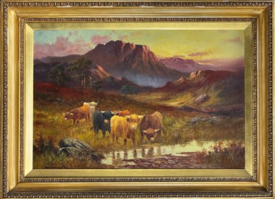 Lot 39 - A late Victorian oil of highland cattle