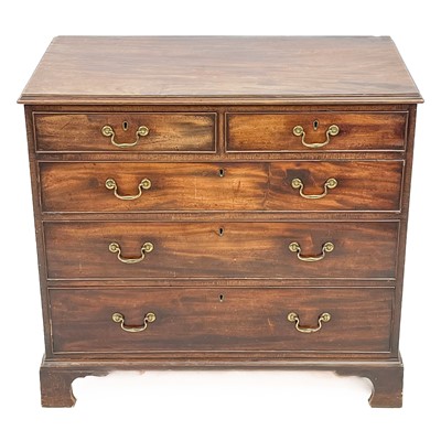 Lot 728 - A George III mahogany chest.