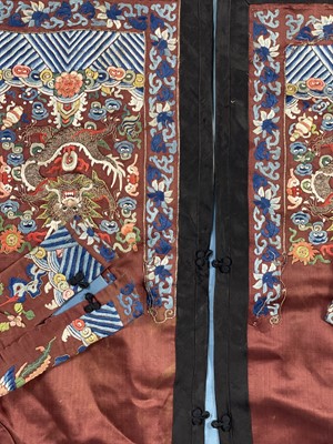 Lot 1023 - A Chinese silk embroidered jacket, early 20th century.