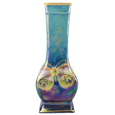 Lot 433 - A Shelley Butterfly lustre vase, by Walter Slater.