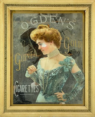 Lot 256 - An advertising mirror by A H Pemberton Liverpool circa 1900.