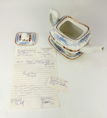 Lot 545 - A Spode teapot, cover and stand.