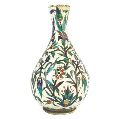 Lot 64 - An Iznik pottery vase, 19th century.