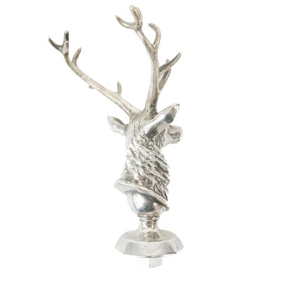 Lot 80 - A chrome plated stag car mascot.