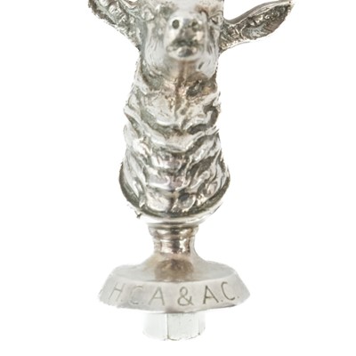 Lot 80 - A chrome plated stag car mascot.