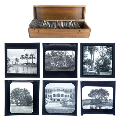 Lot 235 - A box of approximately 80 lantern slides, mainly Egyptian Nile, Archaeology, etc.