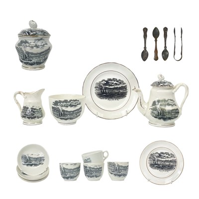 Lot 486 - A Victorian bone china child's part tea set.