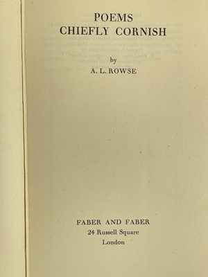 Lot 267 - Charles Causley and A. L. Rowse.