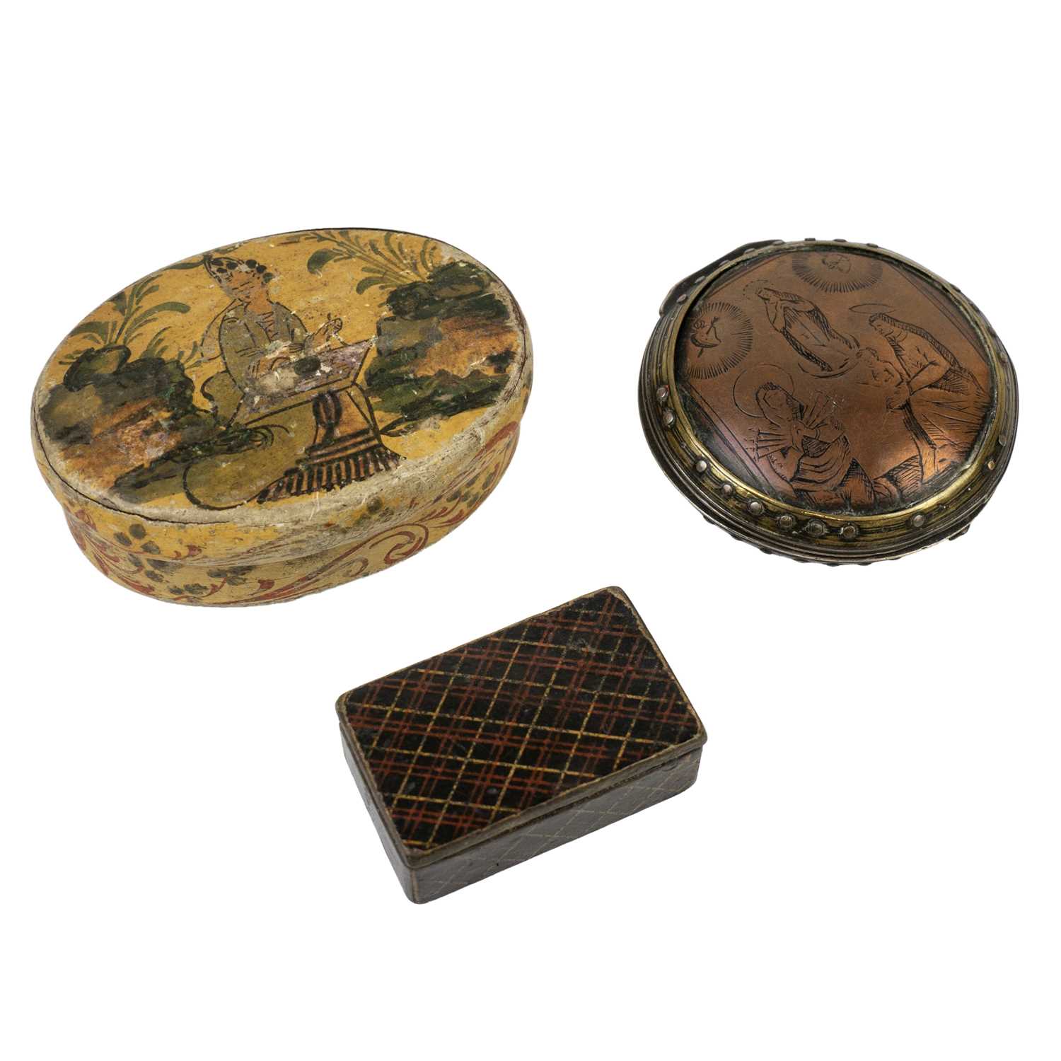 Lot 324 A 19th century copper and brass pocket watch