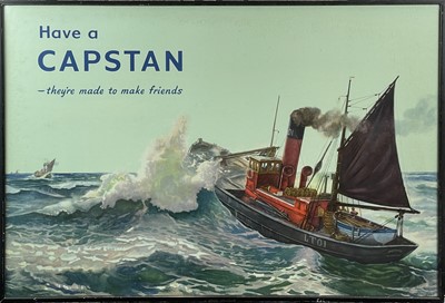 Lot 204 - A framed cardboard Will's Capstan cigarette advert.