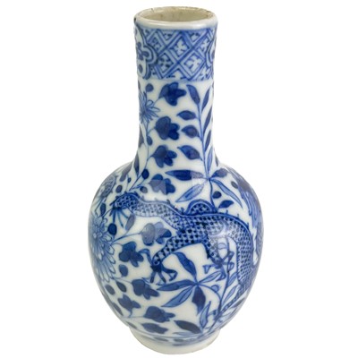 Lot 1124 - A Chinese blue and white porcelain vase, late 19th century.