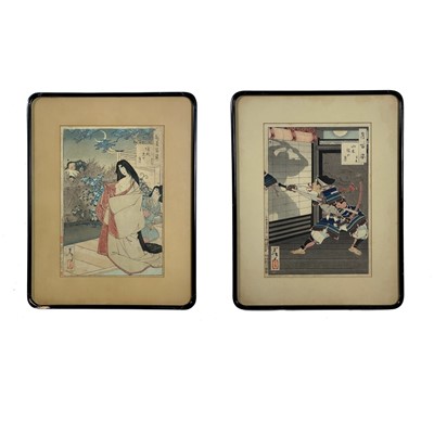 Lot 1129 - Tsukiota Yoshitoshi. Two Japanese woodblock prints. (1839-1892)