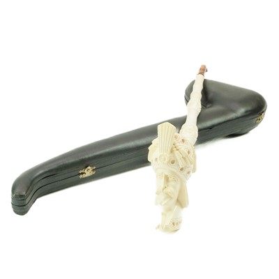 Lot 217 - A Turkish Meerschaum large pipe.