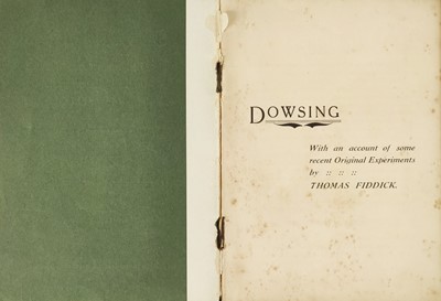 Lot 3 - (Mining and Dowsing) FIDDICK, Thomas.