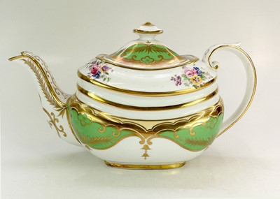 Lot 541 - A Ridgway porcelain teapot and cover.