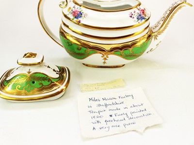 Lot 541 - A Ridgway porcelain teapot and cover.