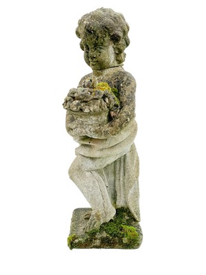 Lot 349 - A reconstituted stone figure of Spring.