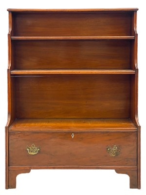 Lot 721 - A late George III mahogany waterfall bookcase.