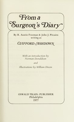 Lot 80 - ASHDOWN, Clifford (pseud. R. Austin Freeman and John J. Pitcairn)