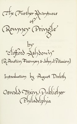Lot 80 - ASHDOWN, Clifford (pseud. R. Austin Freeman and John J. Pitcairn)