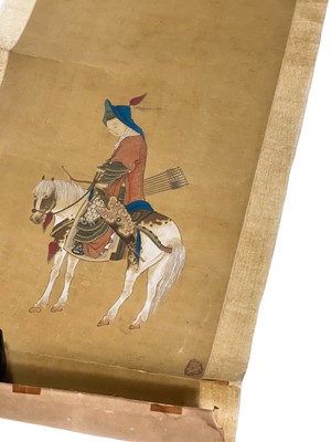 Lot 23 - Hsiao Chen. 'FA Mu-Lan on horseback', Qing Dynasty, 19th century.