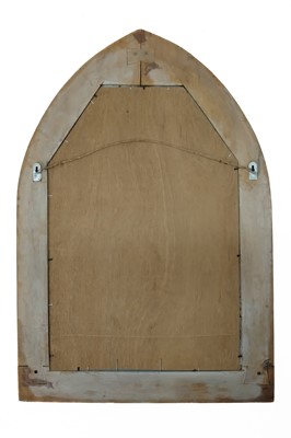 Lot 69 - A sycamore architectural arch triple mirror frame.