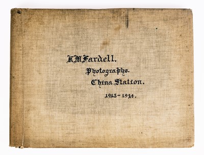 Lot 1050 - K.M. Fardell, photograph album, China Station, 1913-1914.