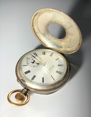 Lot 2403 - A gold and silver keyless pocket watch by...